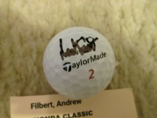 Andrew Filbert Signed Taylormade Golf Ball