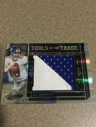 Eli Manning 2010 Absolute Memorabilia Tools Of The Trade Prime Patch D 4/5