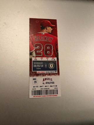 Angels Mike Trout Home Run 15 Ticket Stub June 5,  2019 - 6/5/19