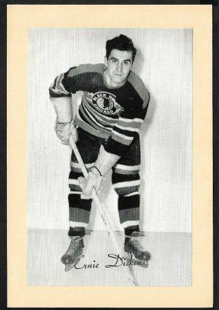 1945 - 64 Beehive Group Ii Nhl Hockey: Ernie Dickens,  Chicago Black Hawks,  Nrmt