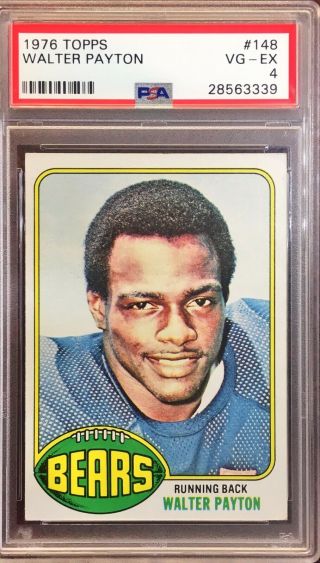 1976 Topps 148 Walter Payton Rookie Psa 4 Vg - Ex Centered High End