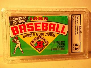 1989 Bowman Baseball Pack Ga Graded Nm - Mt,  8.  5 Possible Ken Griffey Jr Rc
