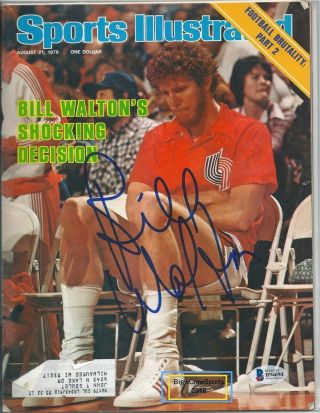 Bill Walton Signed Sports Illustrated Mag (full) 8 - 21 - 78 - Beckett Blazers