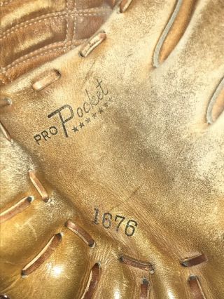 Vtg Ted Williams Autograph Model 1676 Sears Roebuck Baseball Glove Rt Handed 3