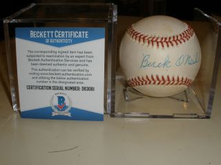 Buck O Neil Autographed Auto Baseball Beckett Authenticated