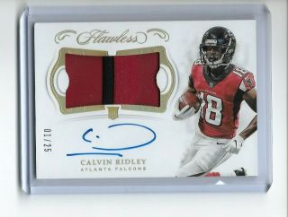 Calvin Ridley 2018 Panini Flawless 2 Clr Patch Auto Autograph 1/25 Ebay 1 Of 1