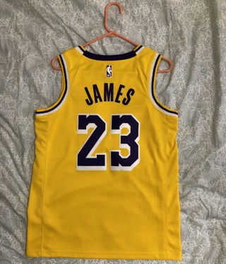 Los Angeles Lakers Lebron James 2018 - 19 Icon Edition Swingman Jersey Size Medium
