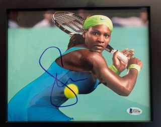 Serena Williams Autograph Framed Picture (beckett)
