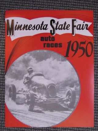 1950 Minnesota State Fair Midget Races Poster Indianapolis 500 Promo Indy Car