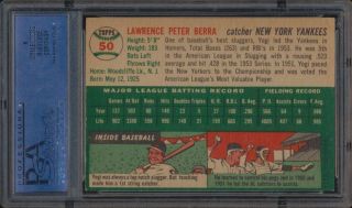 1954 Topps 50 Yogi Berra HOF PSA 5 EX 51752 2