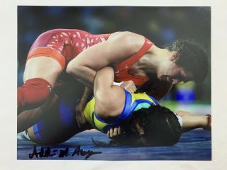 3 Adeline Gray Hand Signed 8x10 Photo Wrestling Legend Authentic Usa Olympic