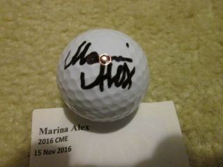Marina Alex Signed/auto Taylormade Golf Ball Lpga