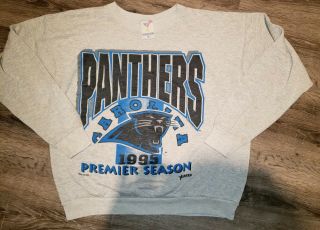 Vintage 1993 Carolina Panthers Sweatshirt Size Large Artex 1995 Premier Season