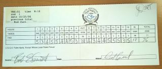 Pga Golf Kaanapali Classic Tournament Scorecard 1 - 76 Rod Curl 10/25/96
