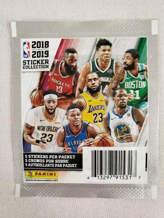 2018 - 19 Panini NBA Basketball Collectible Stickers 50 packs (5 ct) 2