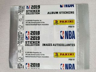 2018 - 19 Panini NBA Basketball Collectible Stickers 50 packs (5 ct) 3