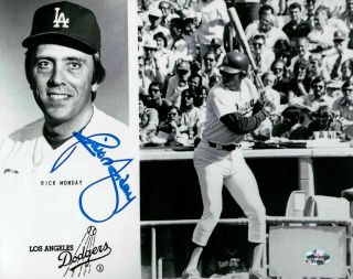 Rick Monday Signed 8x10 Photo Autograph Los Angeles Dodgers Team Card Auto