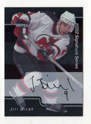 Jiri Bicek Nhl 2001 - 02 Bap Signature Series Autographs (jersey Devils)