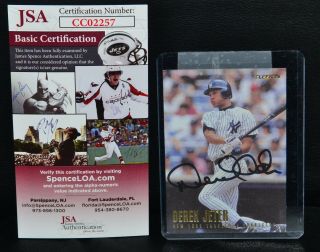 Derek Jeter York Yankees Autographed Signed 1996 Fleer Rookie Card Jsa