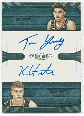 2018 - 19 Dominion Trae Young Kevin Huerter Rookie Dual Autograph Auto Rc /25
