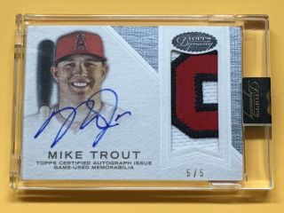 2016 Dynasty Game - Jumbo Patches Autograph Mike Trout Auto 5/5