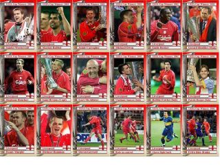 Liverpool 2001 Uefa Cup Winners Football Trading Cards