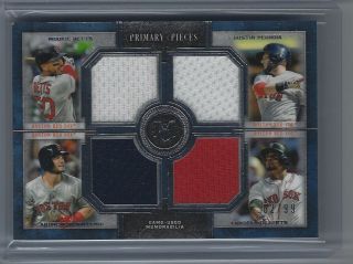 Boston Red Sox 2019 Topps Museum Quad Player Game Betts Xander Dp Benny /99