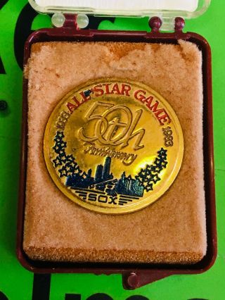 1983 Official Mlb All - Star Game 50th Anniversary Press Pin