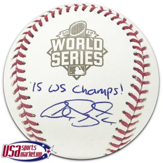 Alex Gordon Royals Signed " 15 Ws Champs " 2015 World Series Baseball Jsa Auth