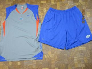 Florida Gators Authentic Nike Basketball Practice Jersey Shorts Mens Size Xl Set