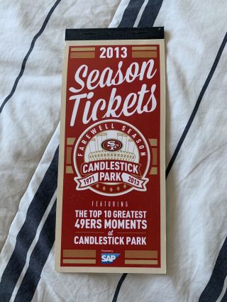 2013 Sf 49ers Game Ticket Stub The Catch 1982 Candlestick Park Top 10 Moments