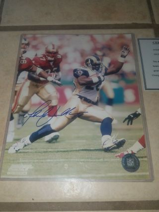 Marshall Faulk St Louis Rams Autograph Signed 8x10 Photo Certified