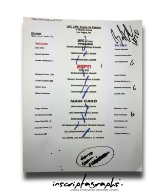Bruce Buffer Event - Ufc 239 Official Bout Order List & Work Schedule Fight