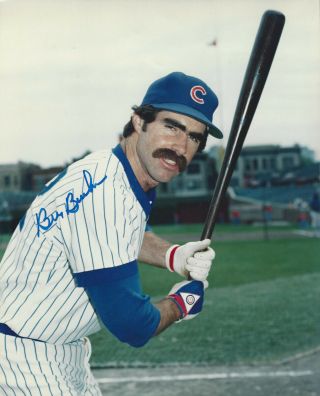 Chicago Cubs The Late Bill Buckner Autographed 8x10 Color Batting Photo