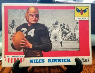 1955 Topps All - American Niles Kinnick Rookie Rc 6