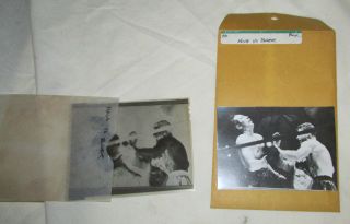 OLD BOXING B&W PHOTOS & NEGATIVES ROCKY CASTELLANI JOHNNY BRATTON NOVA BAER 3
