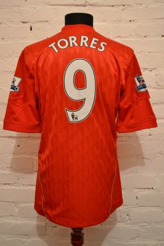 Vintage Fc Liverpool England 2010/2011/2012 Home Football Shirt Jersey 9 Torres