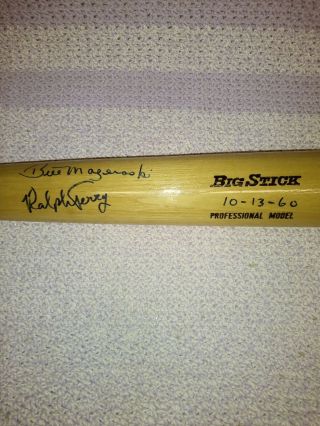 Rawlings Bill Mazeroski - Ralph Terry - Adirondack Big Stick Autograph Bat - 10 - 13 - 60 3