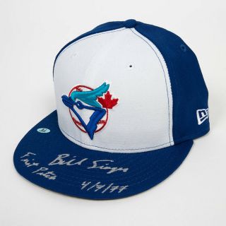 Bill Singer Toronto Blue Jays Signed Retro Baseball Cap W/ 1977 First Pitch Note