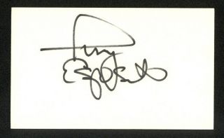 Tony Esposito Hof Chicago Blackhawks Signed Autograph Auto 3x5 Index Card