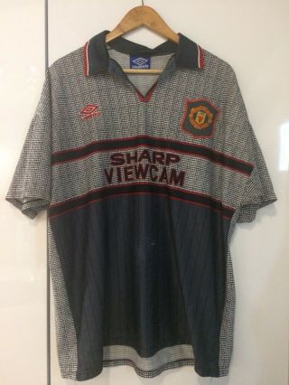 Manchester United Away Football Shirt Jersey 1995/1996 Umbro Size Xl