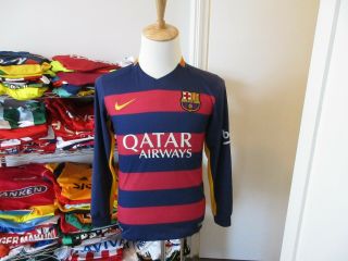 Barcelona Messi Jersey Pre - Owned Small Long Sleeve