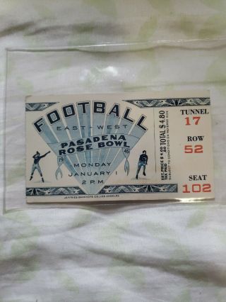 Usc Trojans Vs Tennessee Volunteers 1945 Rose Bowl Football Ticket