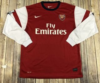 Nike Dri Fit Arsenal Premier League 11 Ozil Football Jersey Size Xl Long Sleeve
