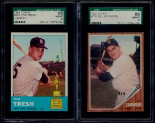 Sgc 88 = Psa 8 1963 Topps 470 Tom Tresh York Yankees Rookie All - Star Sp Hi
