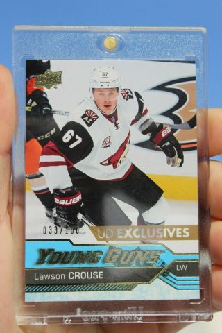 2016 - 17 Lawson Crouse Ud Young Guns Exclusives 202 Ser: 033/100 Rookie Rc