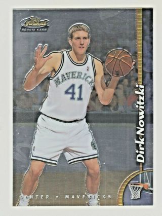 1998 - 99 Topps Finest 234 Dirk Nowitzki Rc Rookie Mavericks Protector Removed