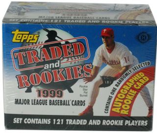 1999 Topps Traded & Rookies Baseball Hobby Factory Set W/ Autograph