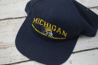 Vtg University Of Michigan Wolverines 1997 National Champions Hat Cap Snapback