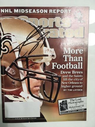 Drew Brees Saints Auto Sports Illustrated Signed
